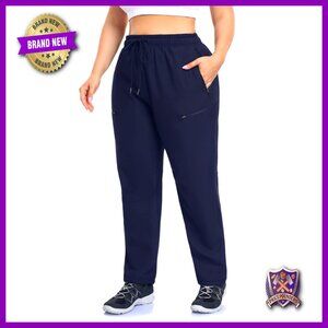 Plus Size Fleece Lined Water Resistant Hiking Pants Thermal Ski Joggers